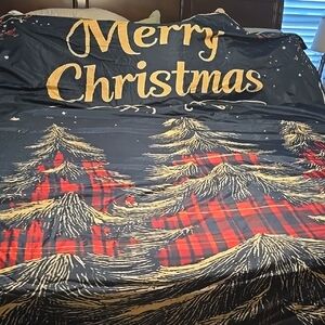 King Size Christmas Duvet Cover & Shams NWOT